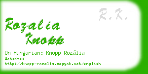rozalia knopp business card